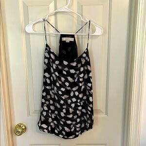 Ann Taylor LOFT Black and White Patterned Camisole